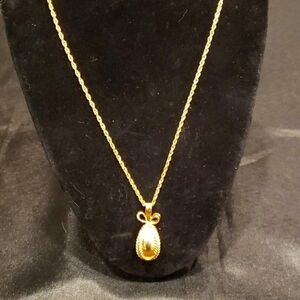 Joan Rivers Gold Egg Pendant